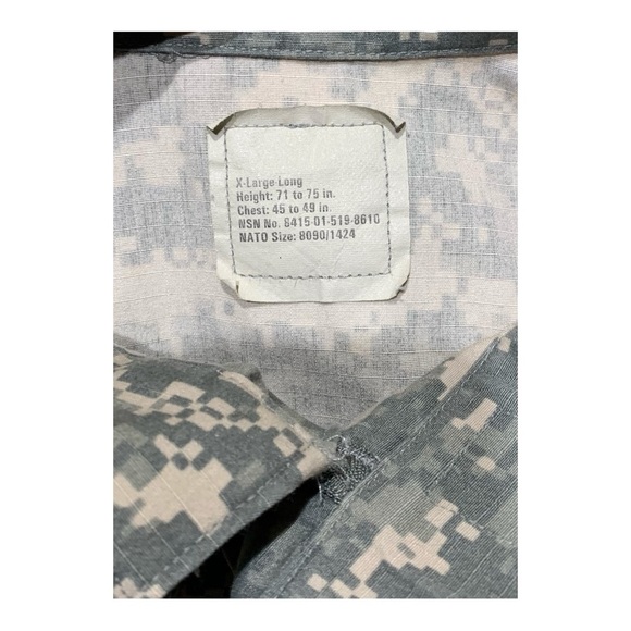 Men’s US Army Digital Camo ACU AZCU Jacket Sz XL Long - Picture 5 of 5